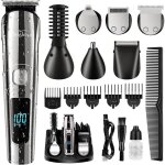 Tondeuse cheveux hommes 11en1 tondeuse barbe professionnel 8900tr / min usb rasoir �lectrique lcd ipx6 ...