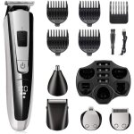 Tondeuse  cheveux pour hommes tondeuse  barbe professionnelle 5 en 1 kit de toilettage sans fil multifonctio ...