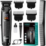 Tondeuse � cheveux professionnelle avec affichage led et cordon - tondeuse de barbier pour homme - kit ...