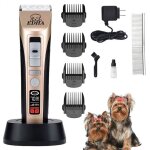 Tondeuse chien - 5 vitesse rechargeable sans fil faible bruit ensemble tondeuse pour toilettage de chiens ...