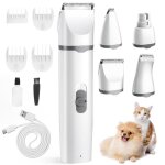 Tondeuses pour chiens professionnelle tondeuse chien poil long epais avec ecran lcd et 4 peignes de limite ...