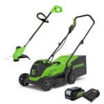 Tondeuse + coupe - bordure - greenworks - 1305007 - 33 cm - batterie 4ah - autonomie 47 min