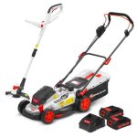 Tondeuse et coupe bordures rechargeables 20v max + 2 batteries - elem garden. Tondeuse et coupe bordures rechargeables 20v max + 2 batteries - elem garden.