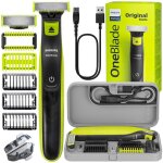 Tondeuse �lectrique homme - philips - oneblade qp2724 10 - visage et corps - etui - 2 sabots corps