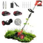 Tondeuse electrique lithium 2 batteries chargeur inclus leger et compact d�broussailleuse sans fil