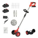 Tondeuse lectrique sans fil avec batterie rechargeable 24 v 2000 mah et manche en forme de d