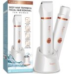 Tondeuse femme intime rechargeable:2 en 1 ipx7 tanche tondeuse bikini femme and epilateur visage femme ...