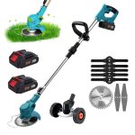 Tondeuse � gazon �lectrique sans fil 1800w 21v avec deux batteries et un chargeur adapt�e aux jardins ...