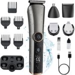 Tondeuse multi - usages 5 en 1 pour hommes rechargeable et sans fil rasoir lectrique pour pilation ...