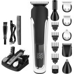 Tondeuse multi - usagess 6 en 1 pour hommes? lavable ipx7 kit de soins pour le nez la barbe le corps ...