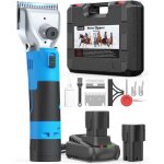 Tondeuse professionnelle oneisall pour chevaux - sans fil 2 batteries moteur puissant 2400 prm / min