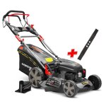 Tondeuse thermique autotractée 170. 1cc - 50. 8cm livrée avec 2 lames + mulching et éjection latérale ... Tondeuse thermique autotractée 170. 1cc - 50. 8cm livrée avec 2 lames + mulching et éjection latérale ...