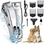 Tondeuse de toilettage �lectrique pour chientondeuse � poils danimaux avec �cran lcd4 accessoires de ...