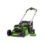 Tondeuse  gazon tracte brushless 46cm 60v greenworks - batterie 40ah - chargeur - gd60lm46spk4