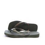 Tongs kaki femme havaianas hav square logo