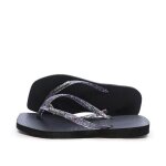 Tongs noires femme havaianas hav square logo met