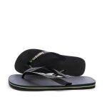 Tongs noires / jaunes homme havaianas brasil logo
