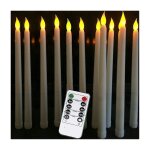 �tonlrgy lot de 10 bougies coniques led � piles avec t�l�commande bougies de table ivoire ampoules led ...