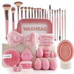 ®tonlrgy ensemble de pinceaux de maquillage 42 pièces avec éponge de maquillage et houppette adapté aux ... ®tonlrgy ensemble de pinceaux de maquillage 42 pièces avec éponge de maquillage et houppette adapté aux ...