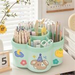�tonlrgy pot � crayons de bureau rotation � 360� 6 emplacements bo�te de rangement de bureau grande capacit�ve ...