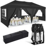 Tonnelle 3x6 m tonnelle pliante de jardin avec 6 c�t�s - barnum professionnel chapiteau pliable pour ...