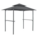 Tonnelle de barbecue 250 x 241 x 151 cm anthracite gris fonc� 03 0008738