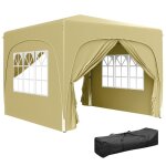 Tonnelle barnum - outsunny - tente de rception - pliante - 3 x 3 x 2, 73 m - sac de transport - sable ...