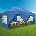 Tonnelle barnum pliante 3x6 de jardin ext�rieur professionnel avec 6 parois sac � roulettes et 4 sacs ...