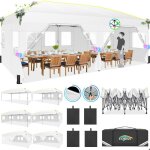 Tonnelle barnum pliante 3x6 pop up tonnelle de jardin exterieur imperm�able tente de receptionblanc