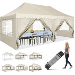 Tonnelle barnum pliante 3x6 de jardin extrieur professionnel avec 6 parois kaki