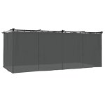 Tonnelle / chapiteau de jardin avec rideaux uu - anthracite 6x3 m acier smgcc925209