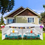 Tonnelle de jardin 3 m x 6 m tente de rception chapiteau - blanc
