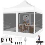 Tonnelle pliable 3x3m imperméable avec moustiquaire - barnum hauteur réglable pour terrasse / fête / ... Tonnelle pliable 3x3m imperméable avec moustiquaire - barnum hauteur réglable pour terrasse / fête / ...