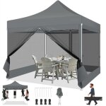 Tonnelle pliable 3x3m imperméable avec moustiquaire - barnum hauteur réglable pour terrasse / fête / ... Tonnelle pliable 3x3m imperméable avec moustiquaire - barnum hauteur réglable pour terrasse / fête / ...