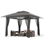 Tonnelle de jardin - bealife - pavillon métal pliant 3x3 - imperméable - uv 50 + - extérieur - hauteur ... Tonnelle de jardin - bealife - pavillon métal pliant 3x3 - imperméable - uv 50 + - extérieur - hauteur ...