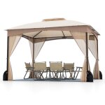 Tonnelle de jardin exterieur 3x36m - relax4life - moustiquaire - cadre métallique - 4 sacs de sable - ... Tonnelle de jardin exterieur 3x36m - relax4life - moustiquaire - cadre métallique - 4 sacs de sable - ...