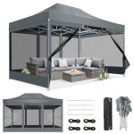 Tonnelle pliante 3x4. 5m imperméable avec parois moustiquaires - anti - uv50 + pour jardin / plage / ... Tonnelle pliante 3x4. 5m imperméable avec parois moustiquaires - anti - uv50 + pour jardin / plage / ...