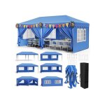 Tonnelle de jardin pliante 3x6 imperm�abletente de reception avec 6 panneaux lat�raux420d oxfordprotection ...