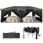 Tonnelle de jardintonnelle pliante 3x6 m avec 6 parois latéraleschapiteau pliable pour reception noir ... Tonnelle de jardintonnelle pliante 3x6 m avec 6 parois latéraleschapiteau pliable pour reception noir ...