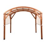 Tonnelle de jardin scopello bois de sapin 303 cm 300 cm marron / beige