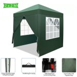 Tonnelle de jardin tente de camping 2 * 2m impermable tissu oxford vert