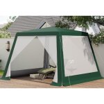 Tonnelle de jardin woltu - moustiquaire respirante - pergola jardin en maille - 3x3x2. 5m - vert