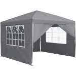 Tonnelle pliable - yuenfong - 3 x 3 m - imperm�able et protection uv - gris