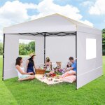 Tonnelle pliante 3x3 imperm�able avec 4 parois barnum de jardin pliant professionnel uv 50 + pour festival ...