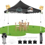 Tonnelle pliante 3x3 impermable avec 4 sacs de sable sac de transport installation facile barnum pliant ...