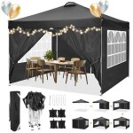 Tonnelle pliante 3x3 impermable barnum pliant 3x3 professionnel tonnelle de jardin exterieur avec 4 ...