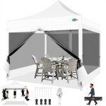 Tonnelle pliante 3x3 imperm�abletonnelle de jardin exterieur avec moustiquaire parois lat�rales (3 x ...