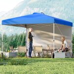 Tonnelle pliante 3x3 - relax4life - paroi lat�rale - 3 hauteurs r�glables - sac � roulettes - 4 sacs ...