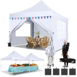 Tonnelle pliante 3x3m ext�rieure commerciale pliante instantan� avec 4 parois amovibles?blanc