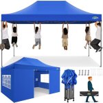 Tonnelle pliante 3x4. 5m - tonnelle de jardin étanche stable avec 4 parois latérales pour réceptionbleu ... Tonnelle pliante 3x4. 5m - tonnelle de jardin étanche stable avec 4 parois latérales pour réceptionbleu ...